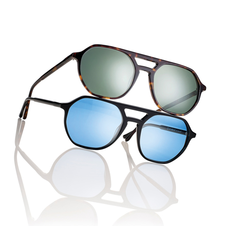 Bild von Acetat-Sonnenbrille, Gr. 54-19, in 2 Farben, Gläser polarisierend, inkl. Etui