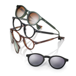 Bild von Acetat Fassung, Gr. 47-22, in 3 Farben, inkl. magnetischem Sonnenclip