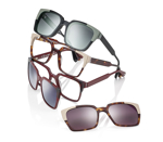 Bild von Acetat Fassung, Gr. 52-18, in 3 Farben, inkl. magnetischem Sonnenclip