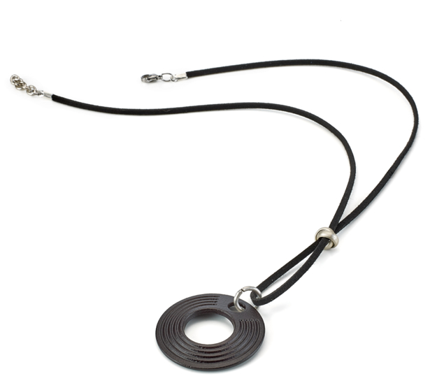Bild von Brillen-/Schmuckkette, "Ring", schwarz, inkl. Mikrofaserbeutel